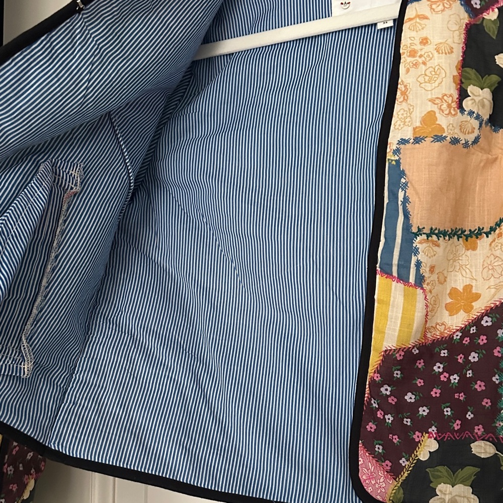 Anthropologie Multicolor Patchwork Jacket 100% Co… - image 4